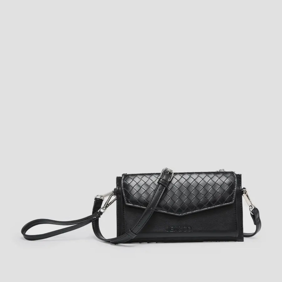 Elle Wallet Crossbody w/Woven Accents