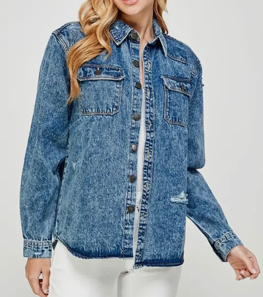 Where It Ends Denim Shirt