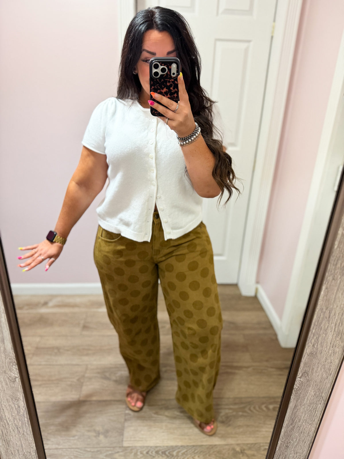 Polka Dot Love Barrel Leg Pants