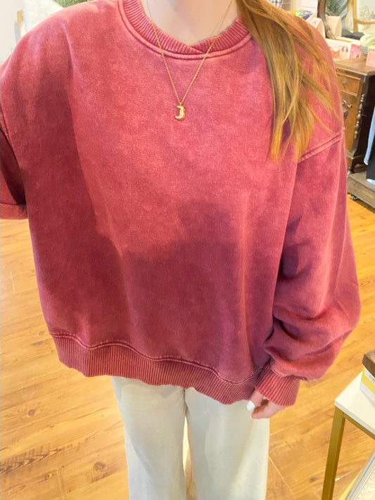 Cozy Comfort Sweatshirt, Wine