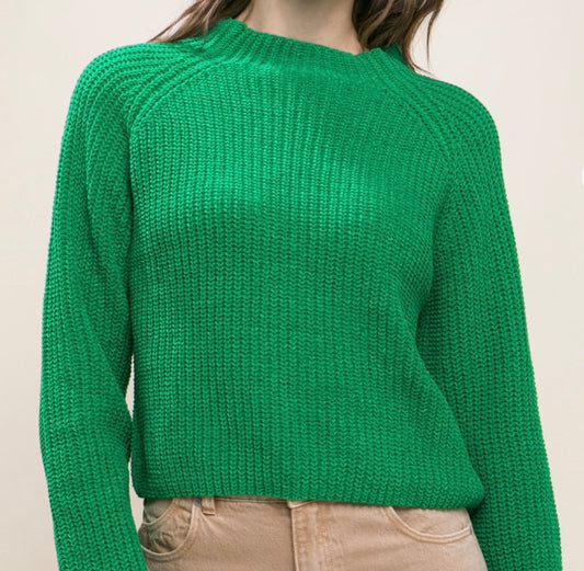 Keep Me Close Sweater, Kelly Green