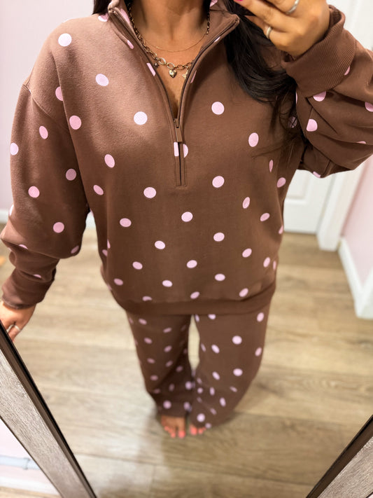 Morning Chill Polka Dot Set
