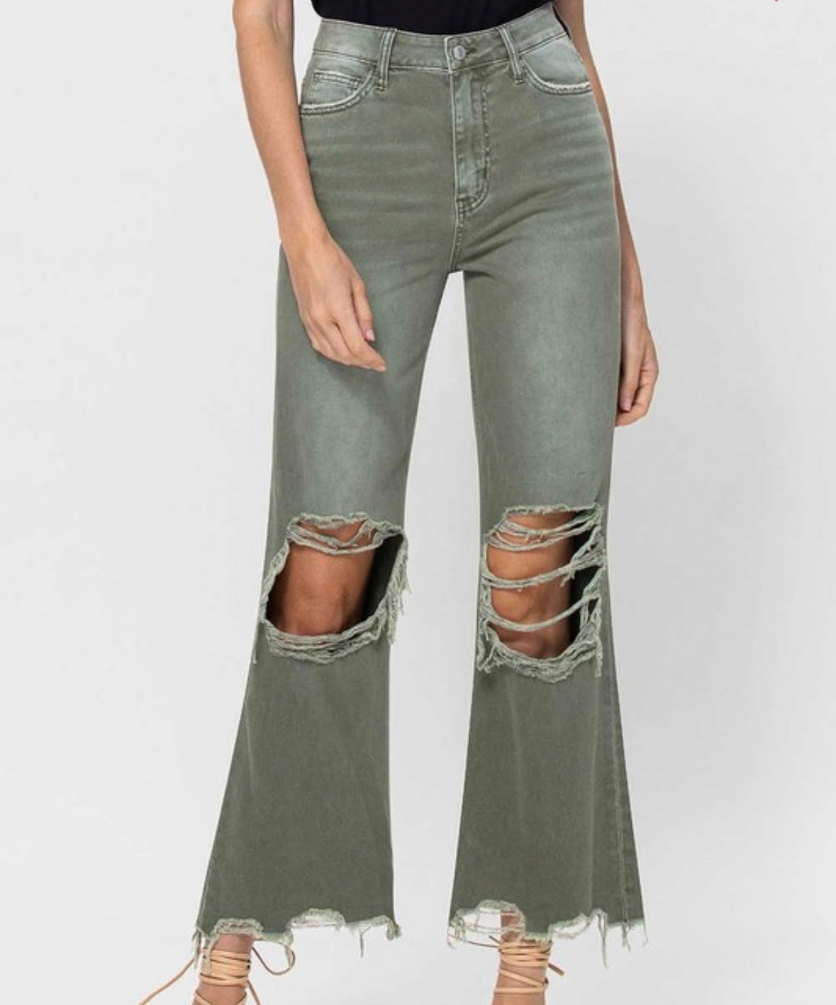 Here We Go Crop Flare Jeans