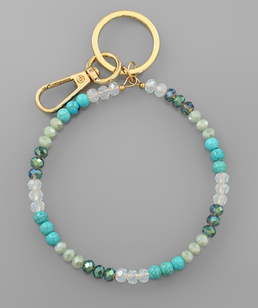 Multi Bead Keychain Bracelet