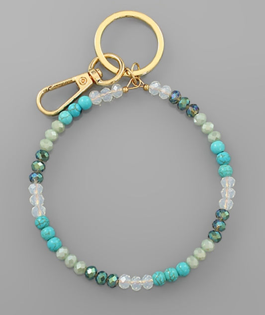 Multi Bead Keychain Bracelet