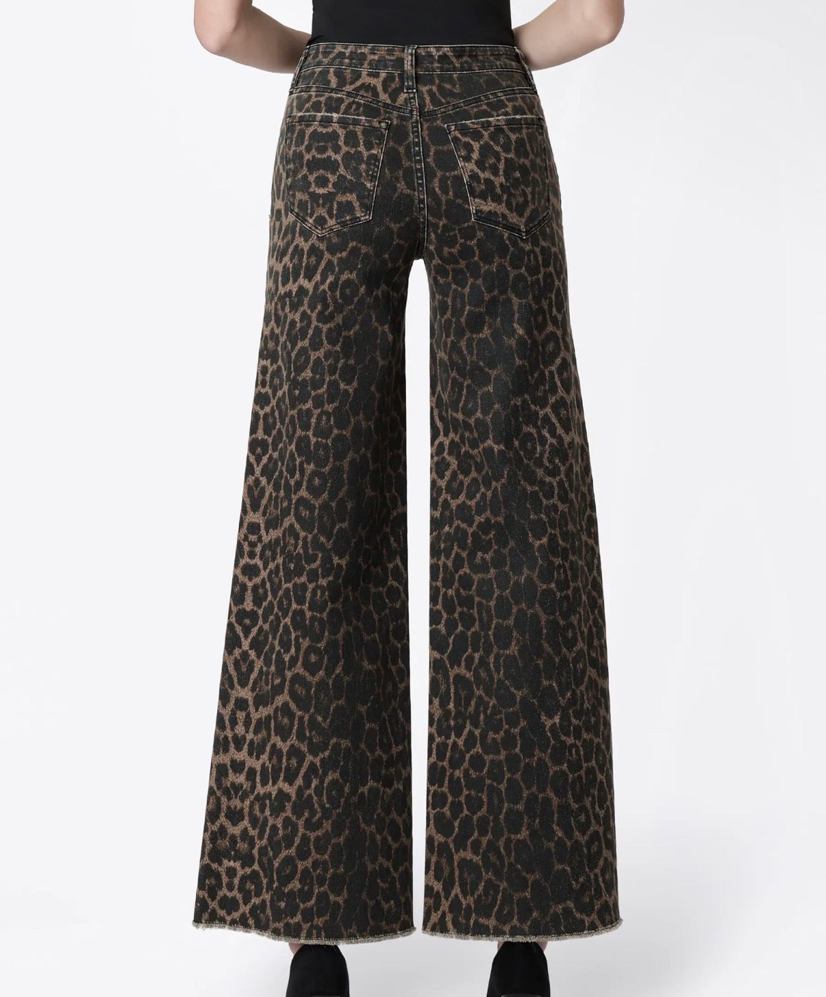 Zane Leopard Wide Leg Jeans