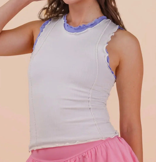 Lettuce Hem Ribbed Tank