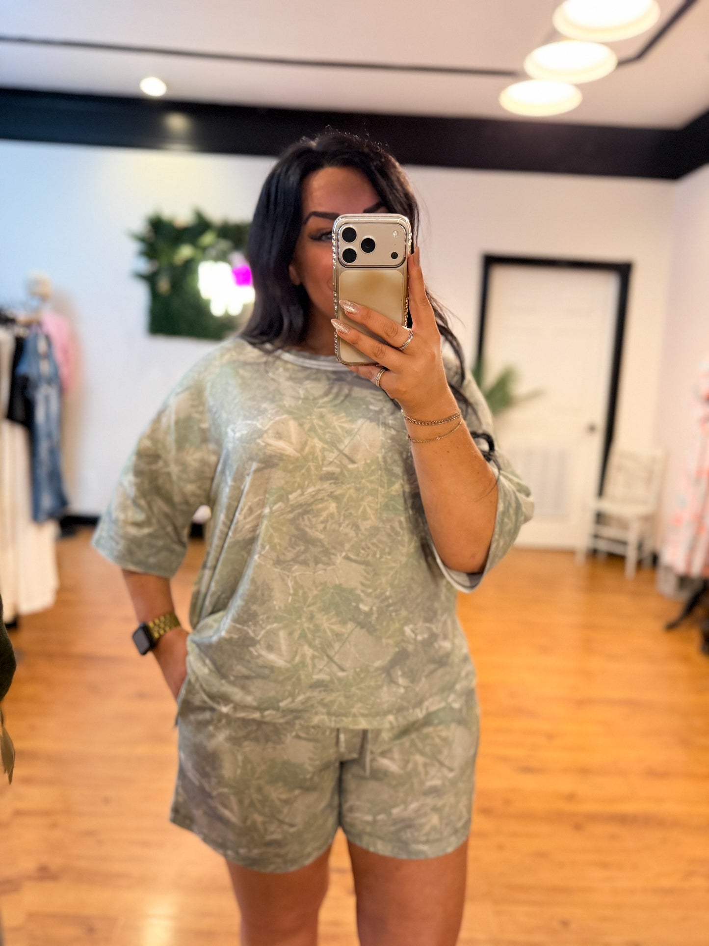 Casual Camo Two Piece Set