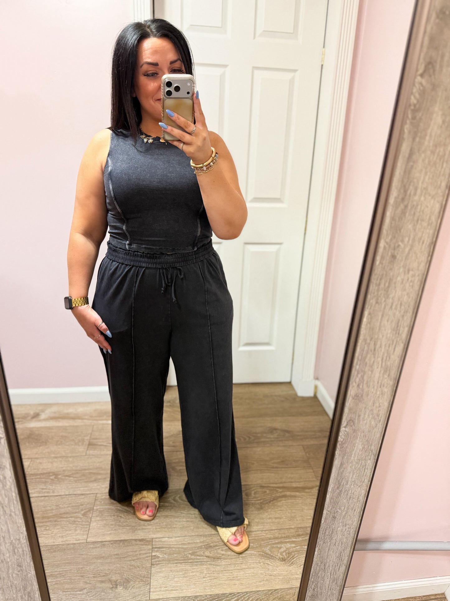 Up for Anything Two Piece Set, Black