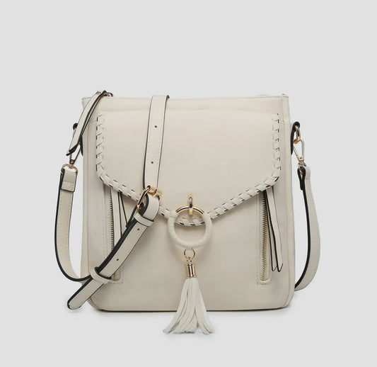 Layla Faux Suede Crossbody w/Tassel