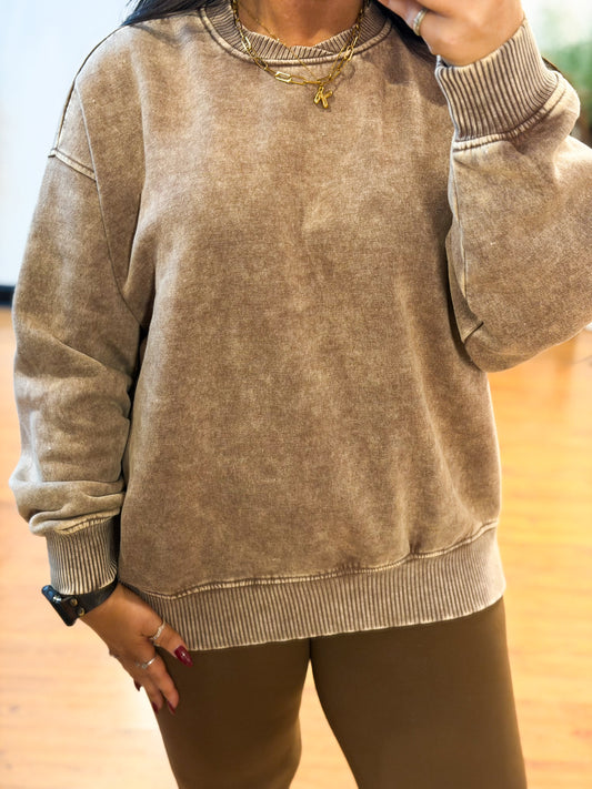 Cozy Comfort Sweatshirt, Mocha