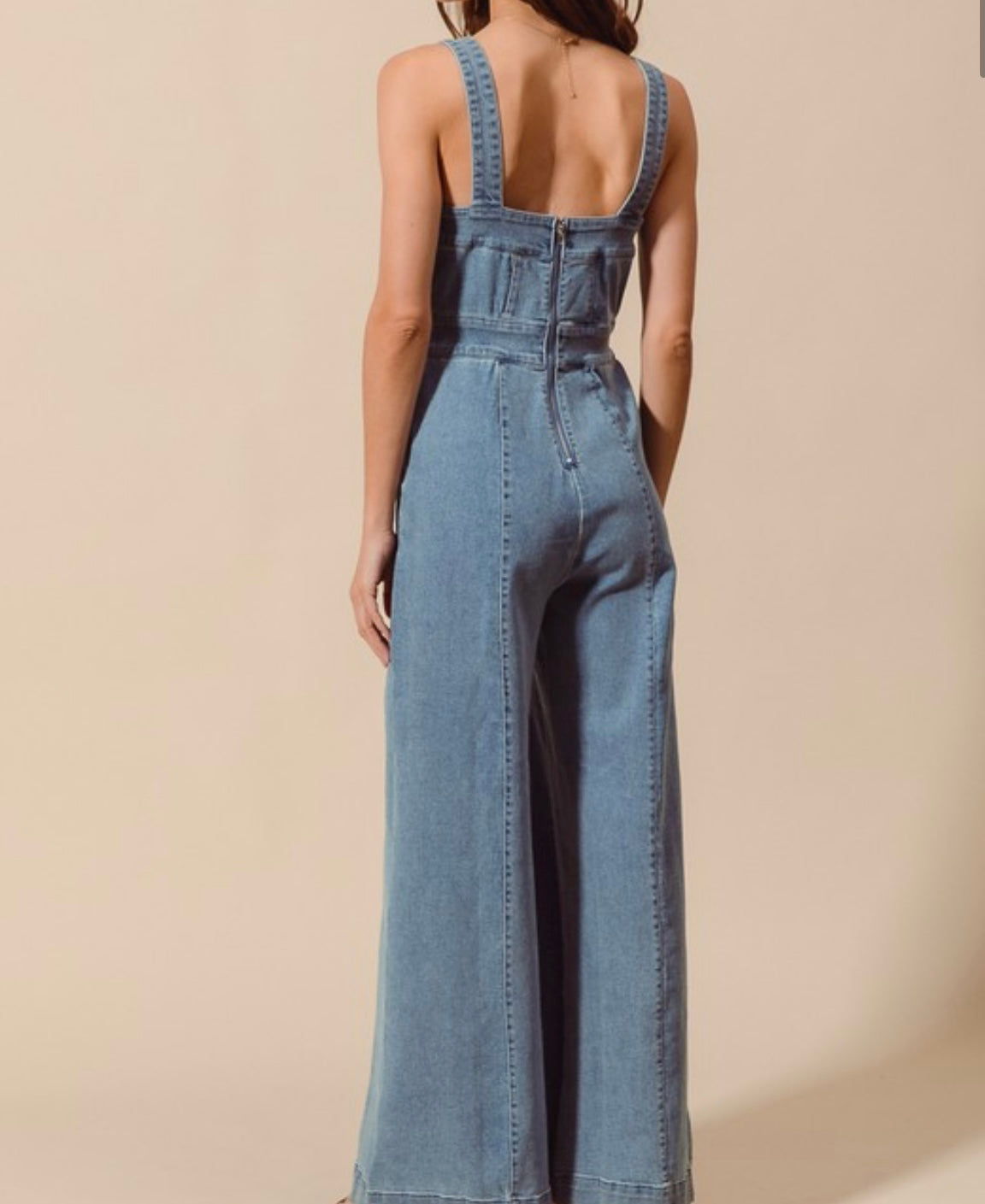 Stay the Course Denim Jumpsuit