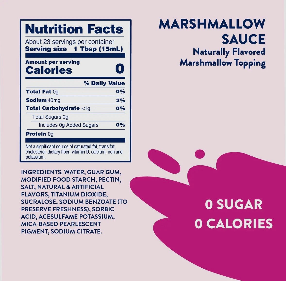 Sugar Free Marshmallow Sauce