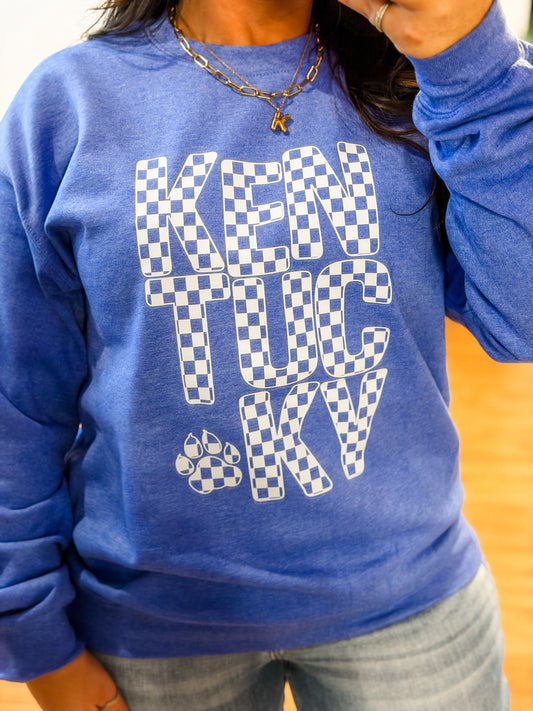 Checkered Kentucky Crewneck