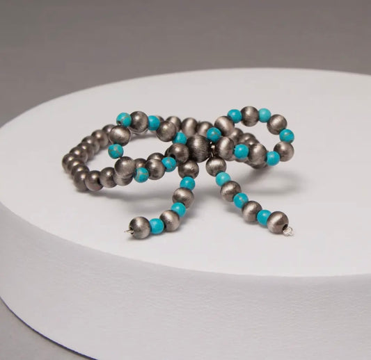 Western Beaded Bracelet w/Bow Accent