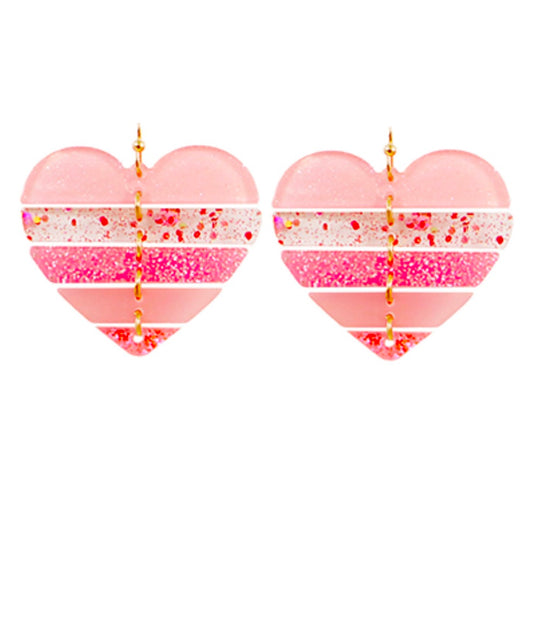 Acrylic Heart Earrings