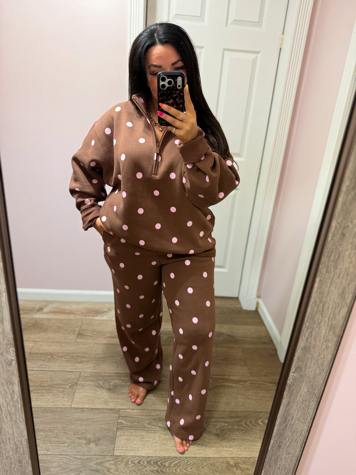 Morning Chill Polka Dot Set