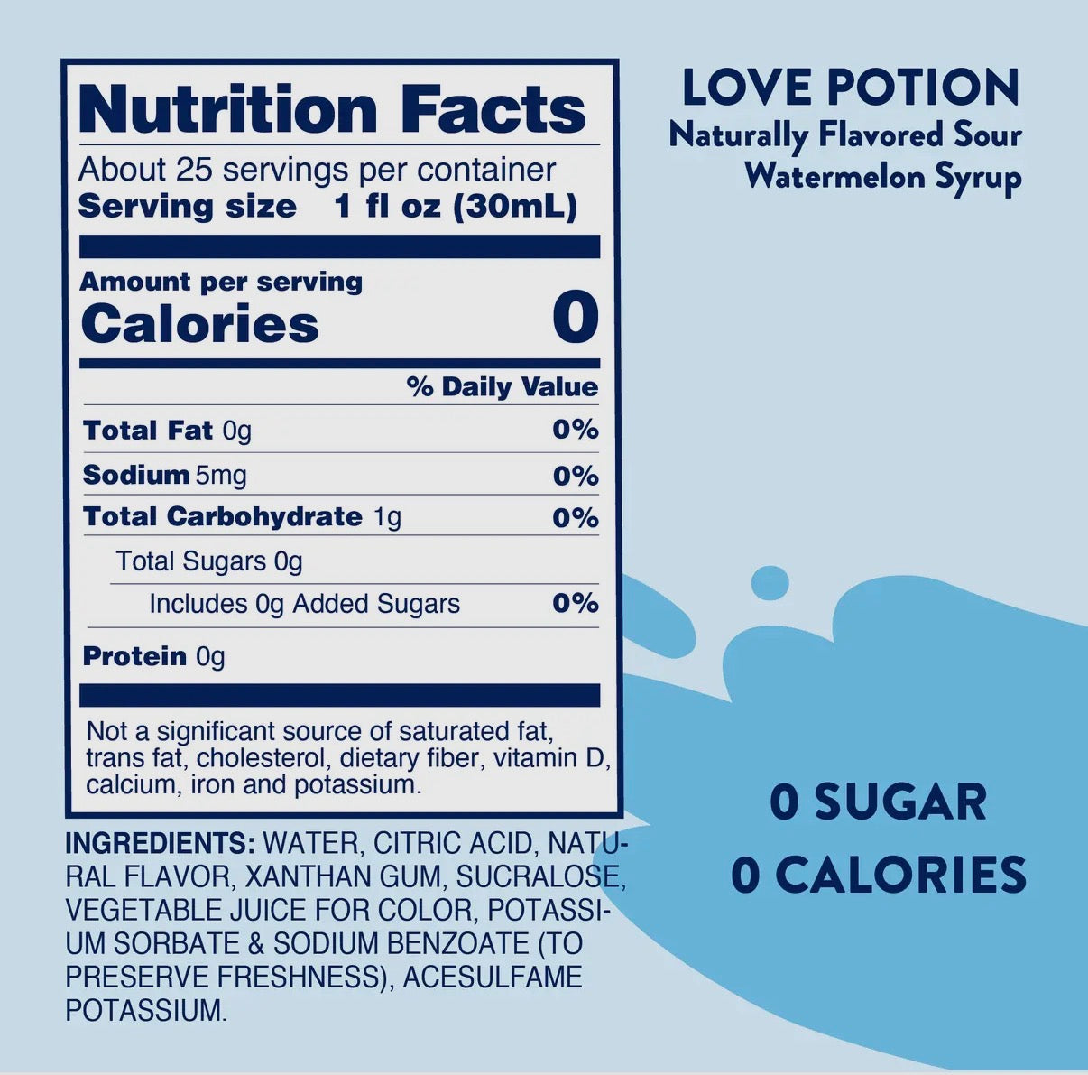 Sugar Free Love Potion Syrup