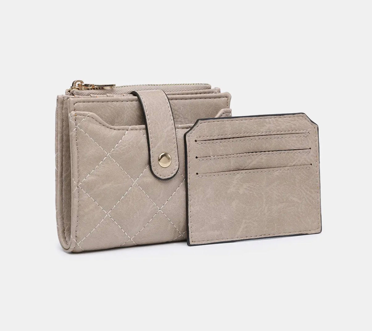 Melody Quilted Zip Top Wallet