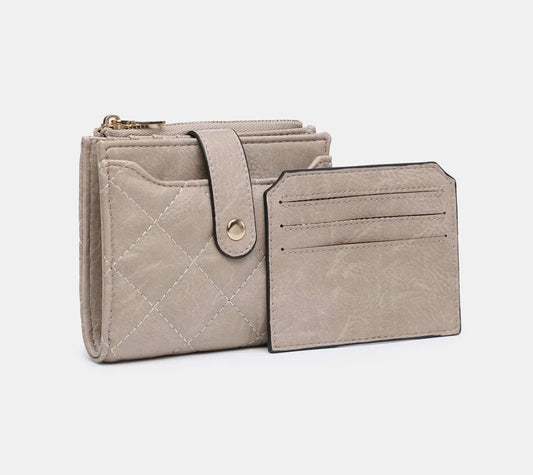 Melody Quilted Zip Top Wallet