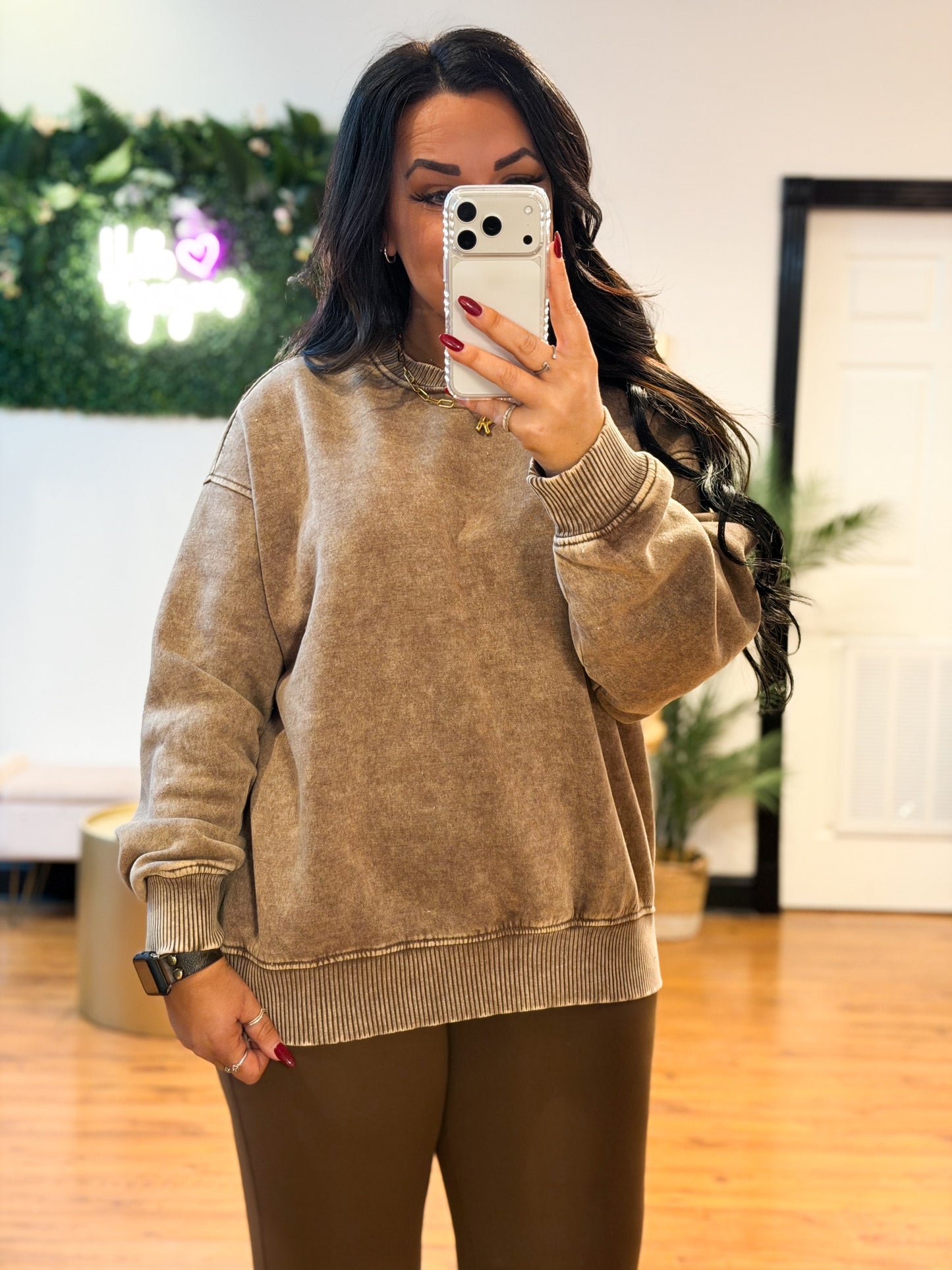 Cozy Comfort Sweatshirt, Mocha