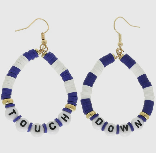 Game Day Teardrop Hoop Earrings