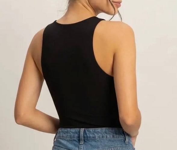 Round Neck Tank Bodysuit