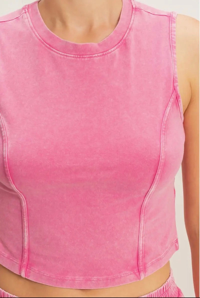 Up For Anything Two Piece Set, Fuchsia