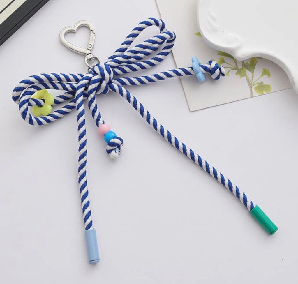 Woven Bow Keychain/Bag Charm