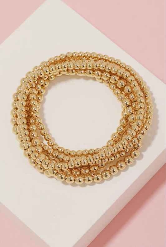 Classic Gold Dipped Bead Bracelet