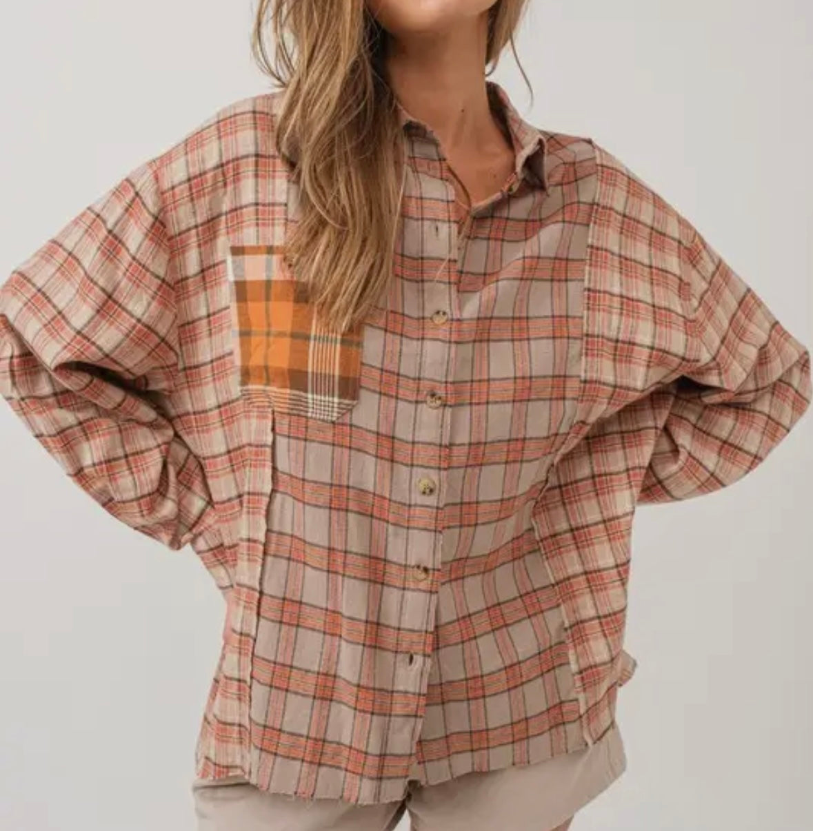 Patchwork Button Down Flannel