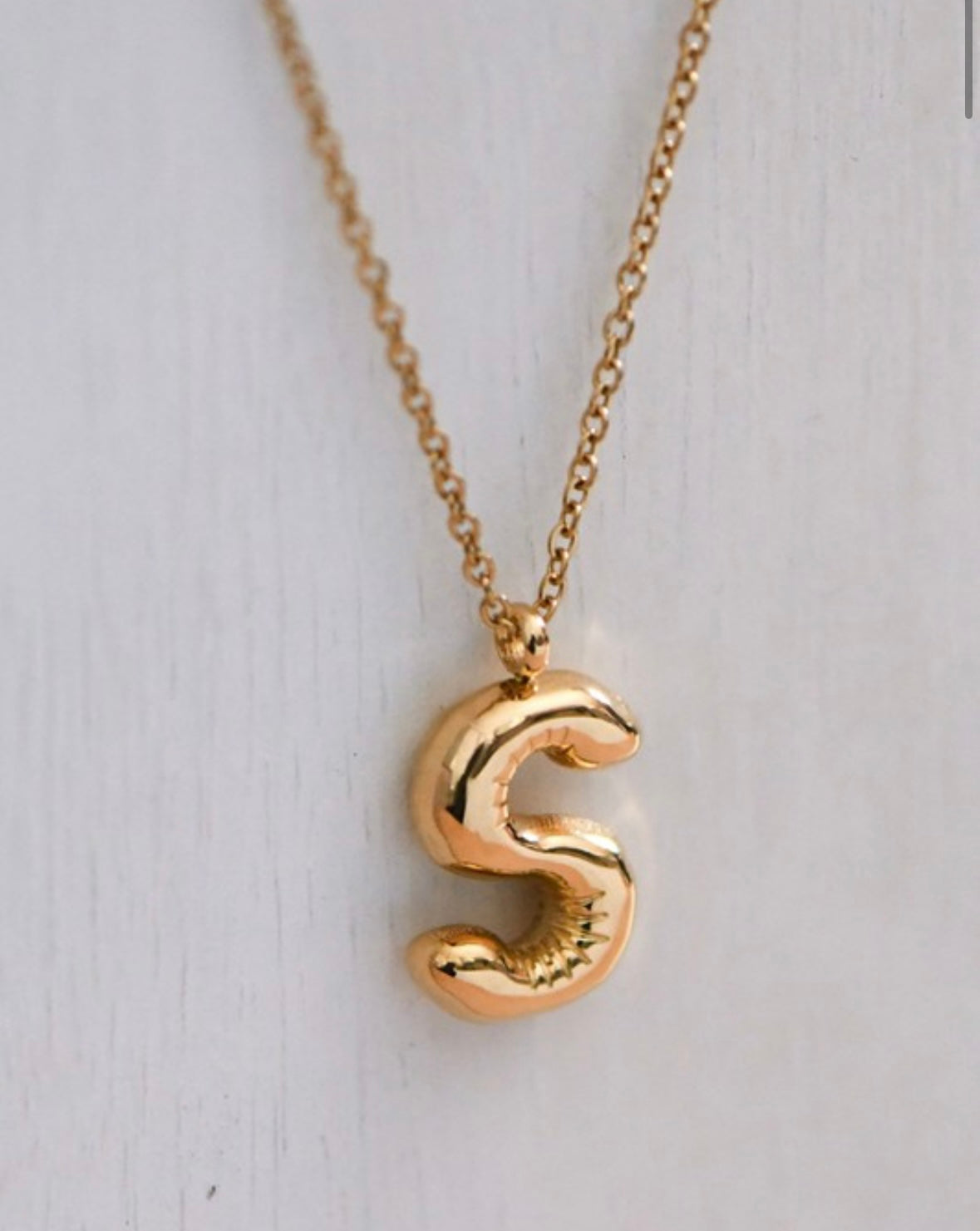 Bubble Initial Necklace