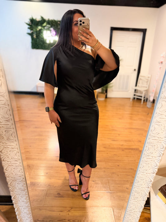 Second Look Satin Midi Dress