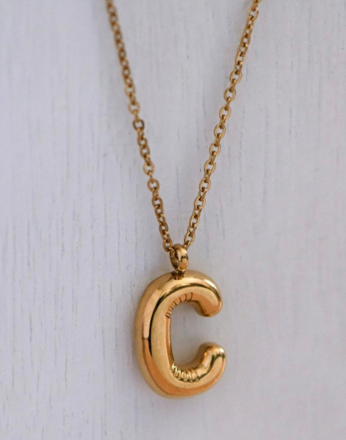 Bubble Initial Necklace