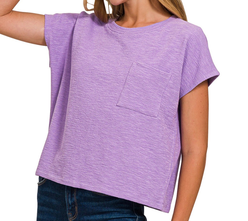 Cotton Slub Tee, Lavender
