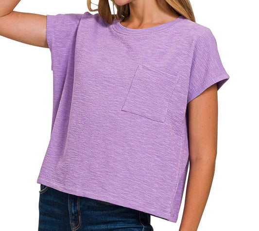 Cotton Slub Tee, Lavender