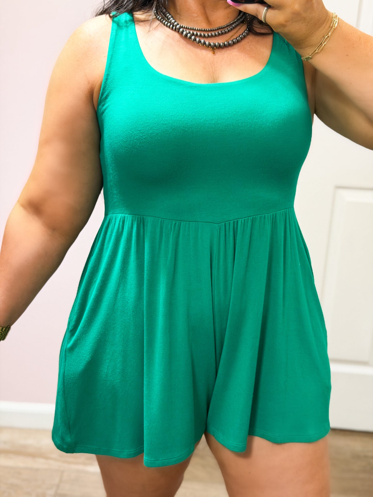 Always Around Romper, Green