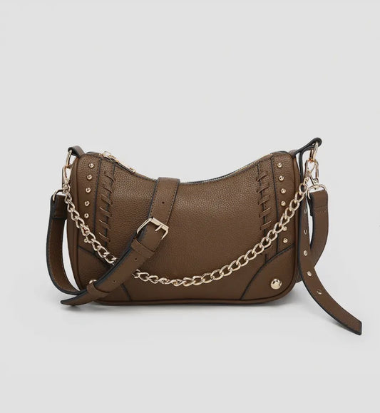 Artemis Paneled Crossbody w/Stud Details