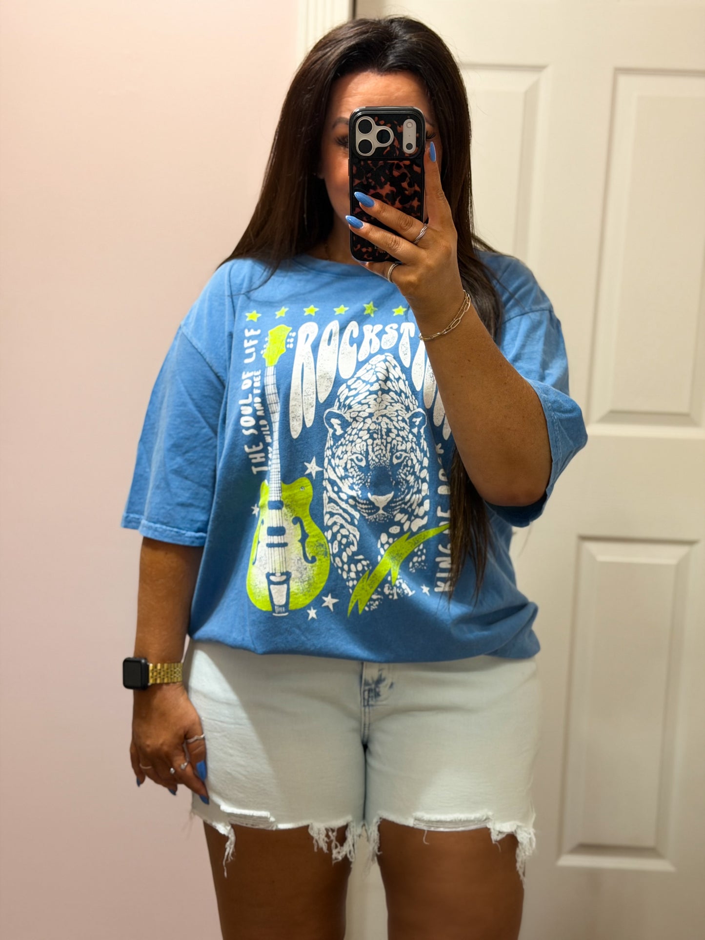 Rockstar Leopard Oversized Tee