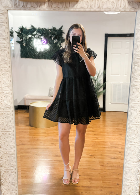 Textured Round Neck Dress