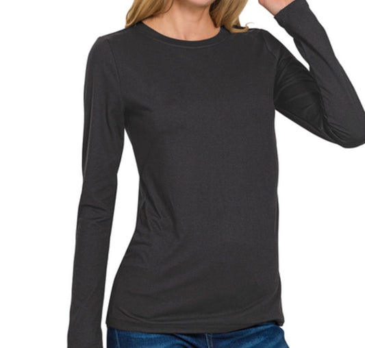 Crewneck Long Sleeve, Black