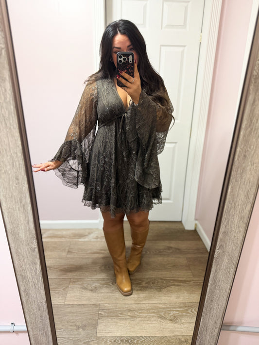 Falling Fast Ruffled Mini Dress