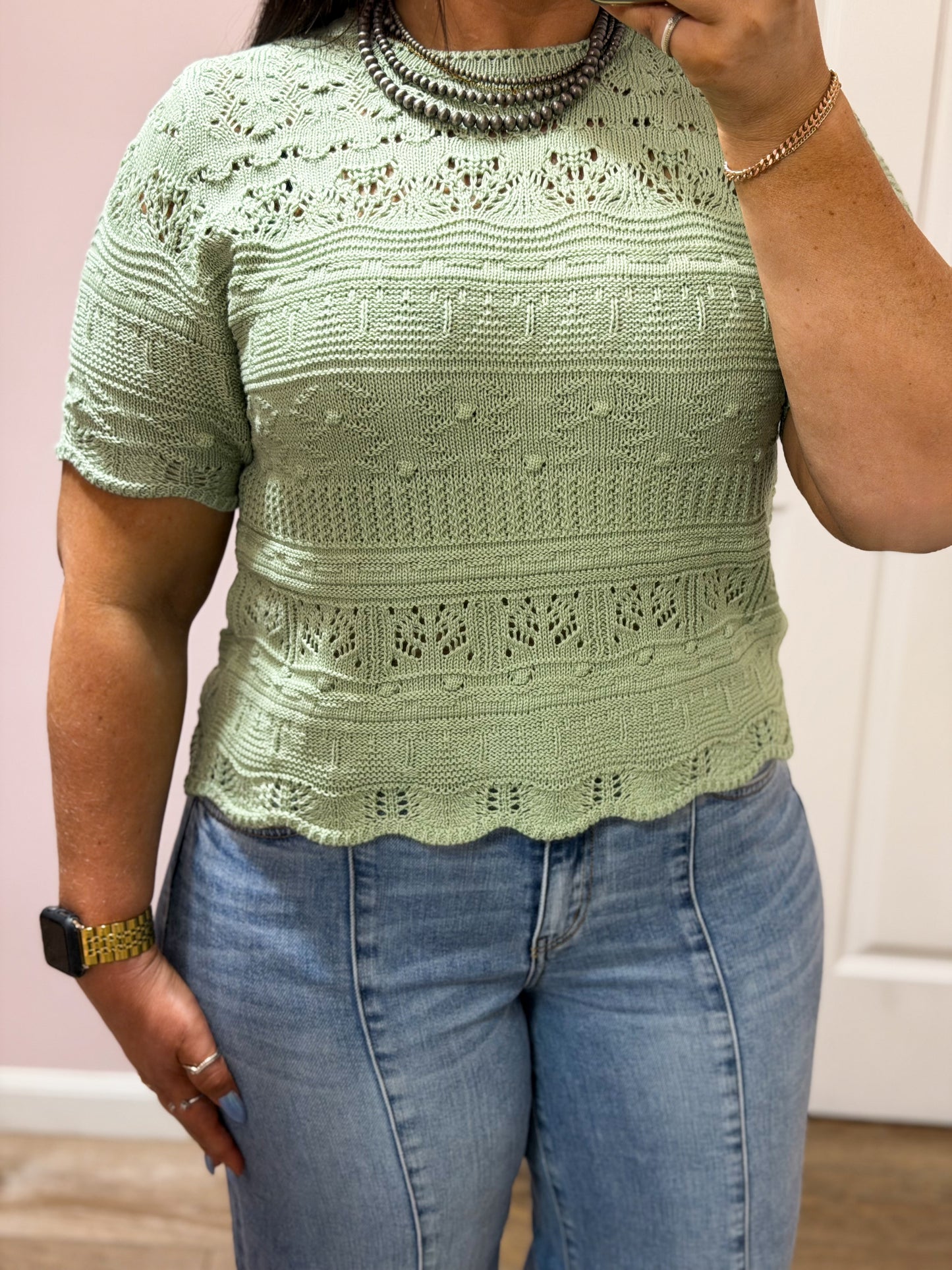 Find Joy Textured Knit Top