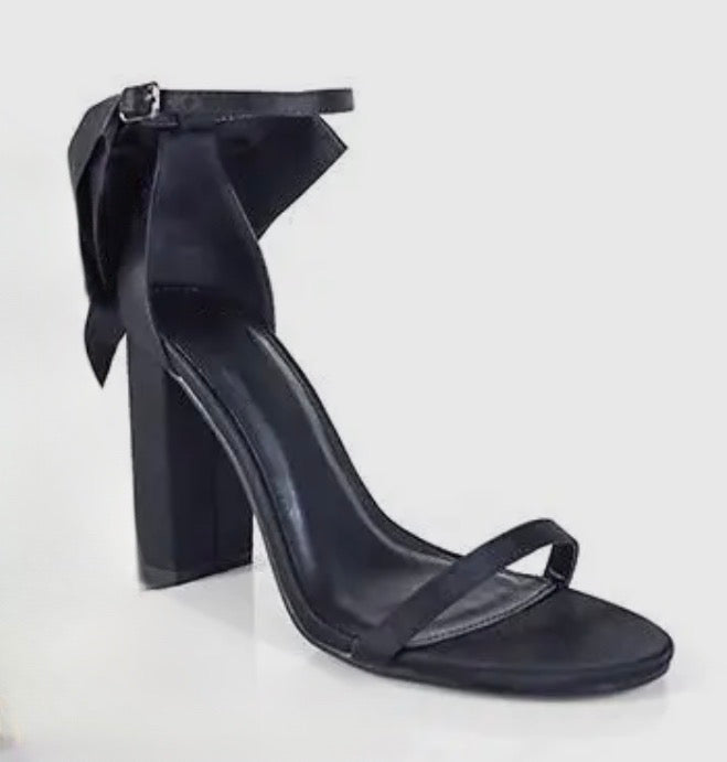 Satin Ribbon Bow Heel