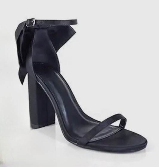 Satin Ribbon Bow Heel