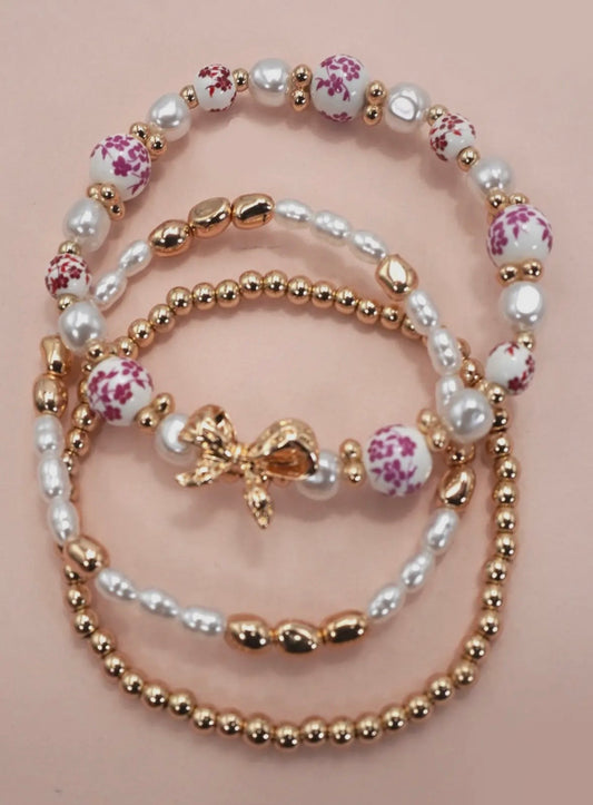 Ceramic & Porcelain Bracelet Set