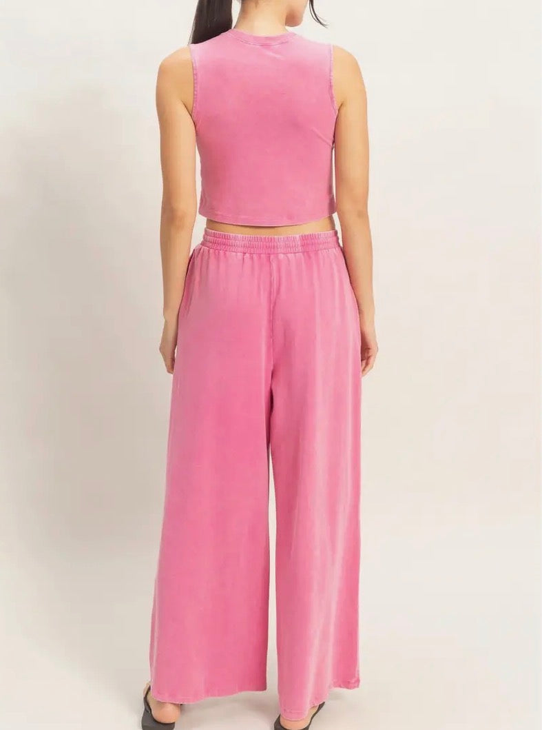 Up For Anything Two Piece Set, Fuchsia