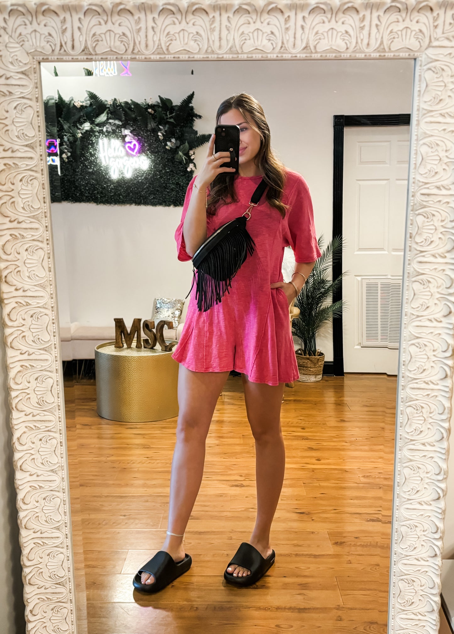 Mineral Washed Oversized Romper