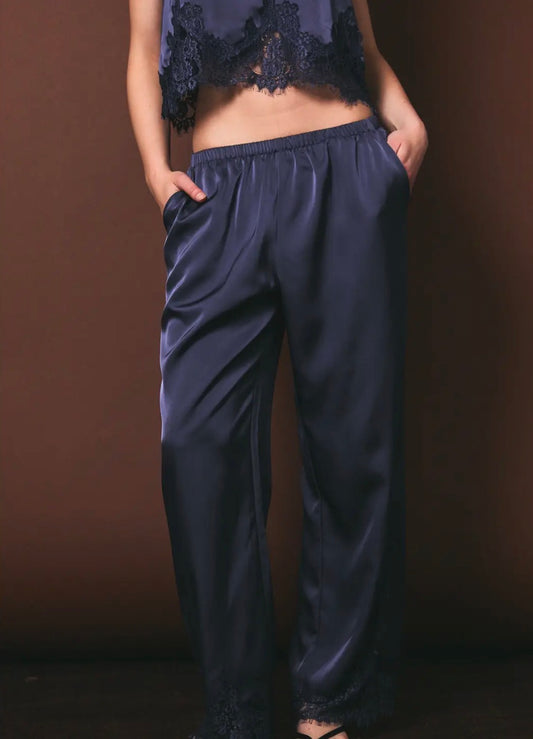 Perfectly Polished Lace Trim Pants