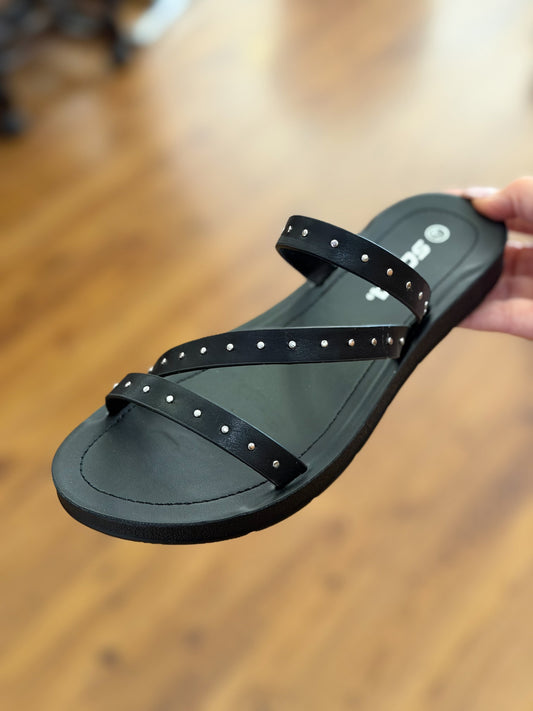 Christa Studded Strap Sandal